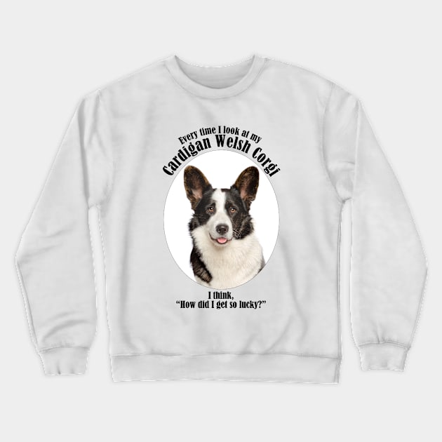 Lucky Corgi Crewneck Sweatshirt by You Had Me At Woof